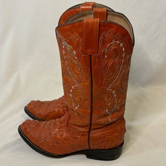 Crocodile Boots Men 6.5 Western Brown - Picture 1 of 8